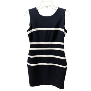 Tommy Hilfiger Size 8 Navy w/ White Stripe Shift Dress Nautical Summer Vacation